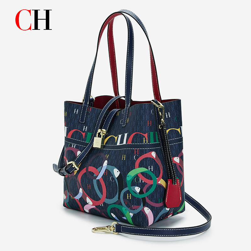 Women Bags Crossbody - CH 여성용 대용량 프린트 토트백, 트렌디한