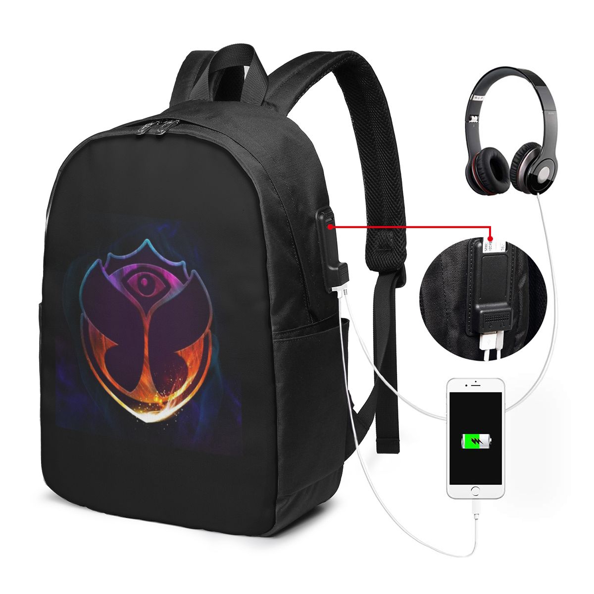 Women Bags For College - Tomorrowland 나비 배낭 여행 노트북 가방