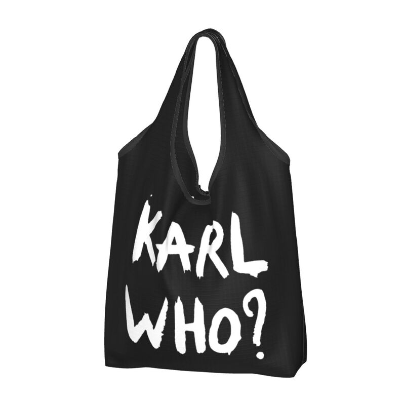 Women'S Karl Bags - 칼 후 슬로건 식료품 쇼핑백 여성용