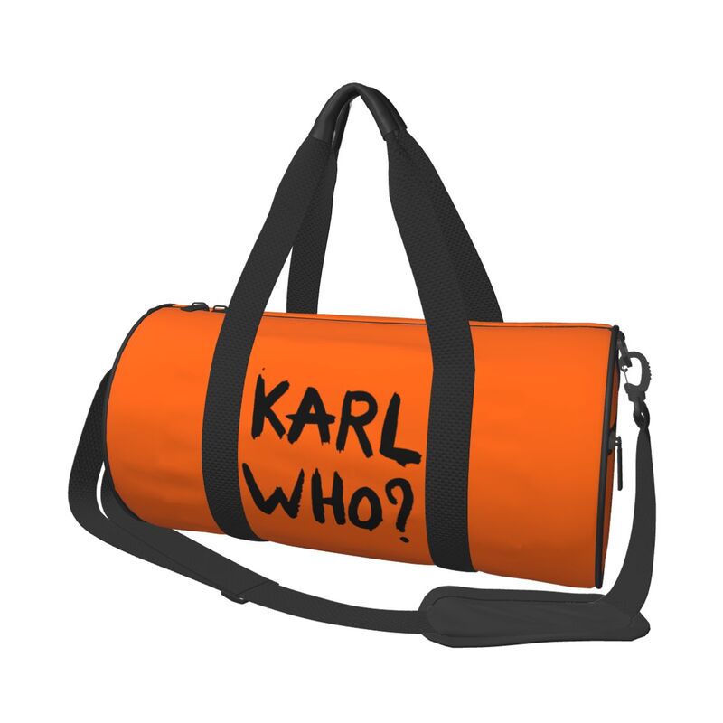 Women'S Karl Bags - 칼 후 슬로건 프린트 라운드 여행용