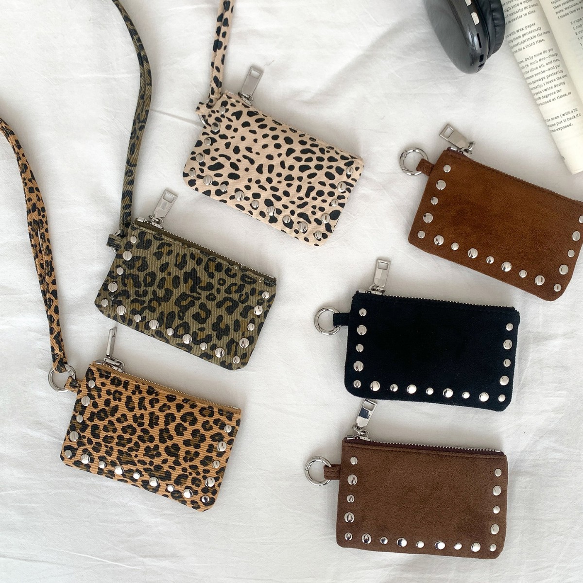 새로운 스터드 숄더백 미니 카드지갑 레오파드 동전 지갑 - Women Bags Mini 리뷰 및 가격