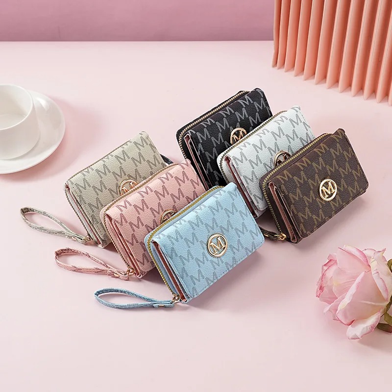 레터 패턴의 3단 지퍼 지갑, 스타일리시한 멀티 컬러  - Women'S Bags Everyday 리뷰 및 가격