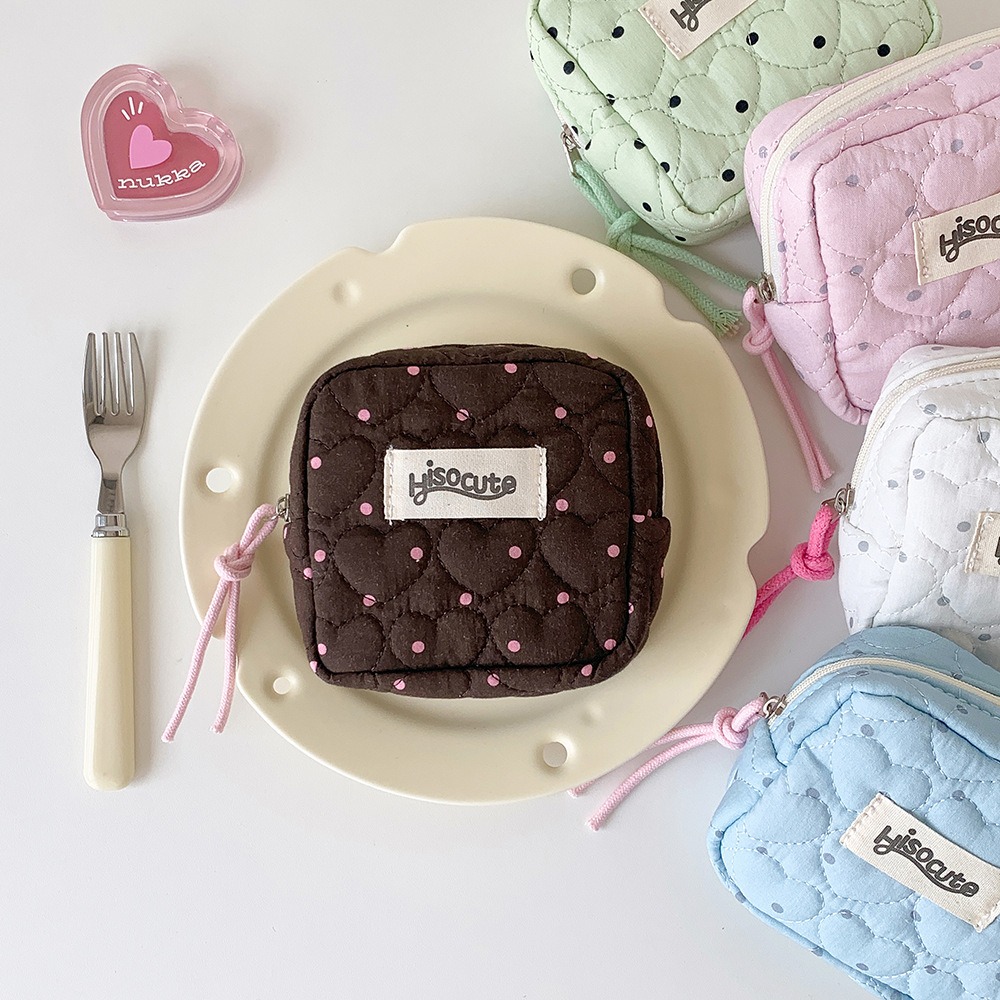 새로운 다용도 화장품 파우치, 대용량, 물방울무늬, 작 - Women Bags New 리뷰 및 가격