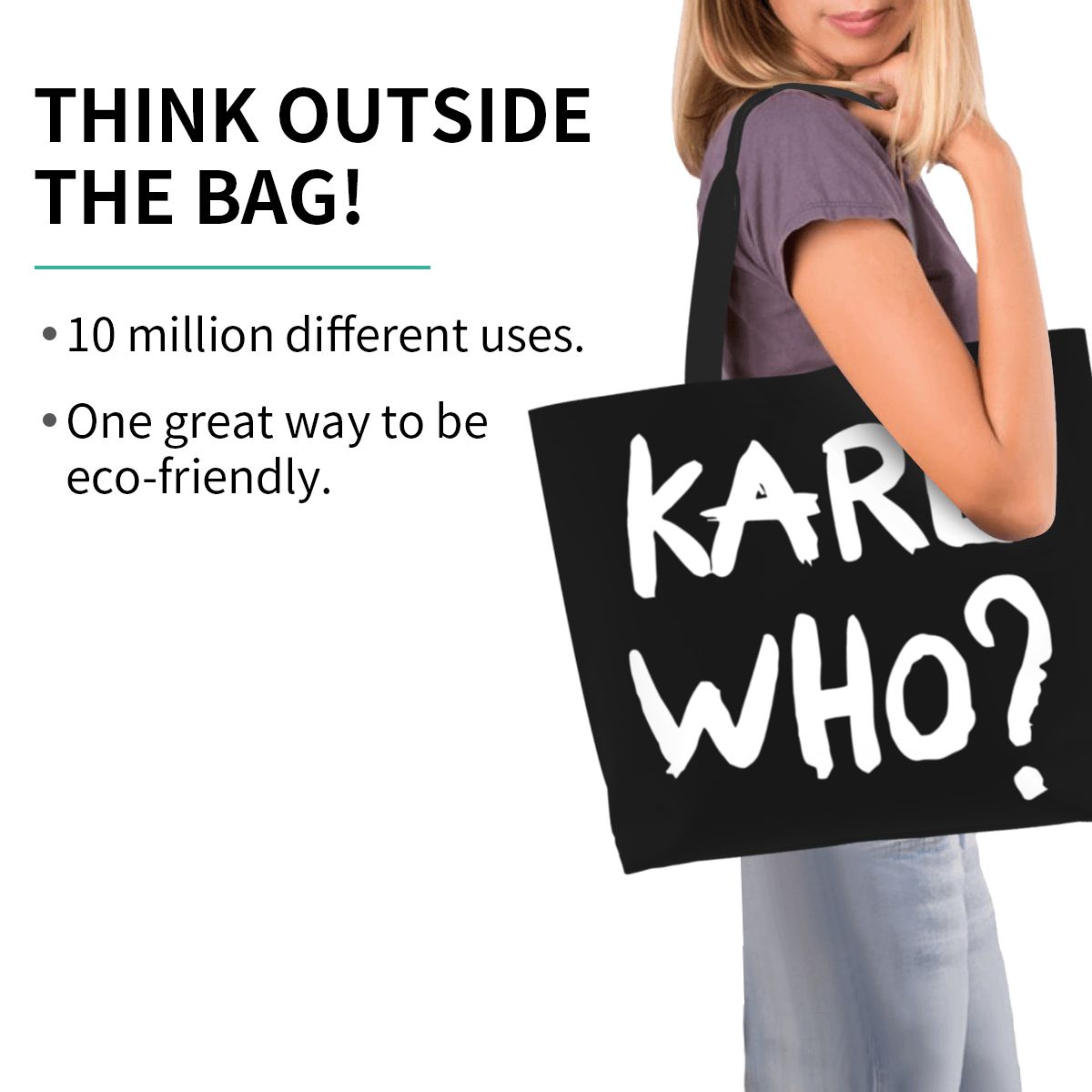 사용자 정의 Kawaii Karl Who 슬로건 쇼핑  - Women'S Karl Bags 리뷰 및 가격