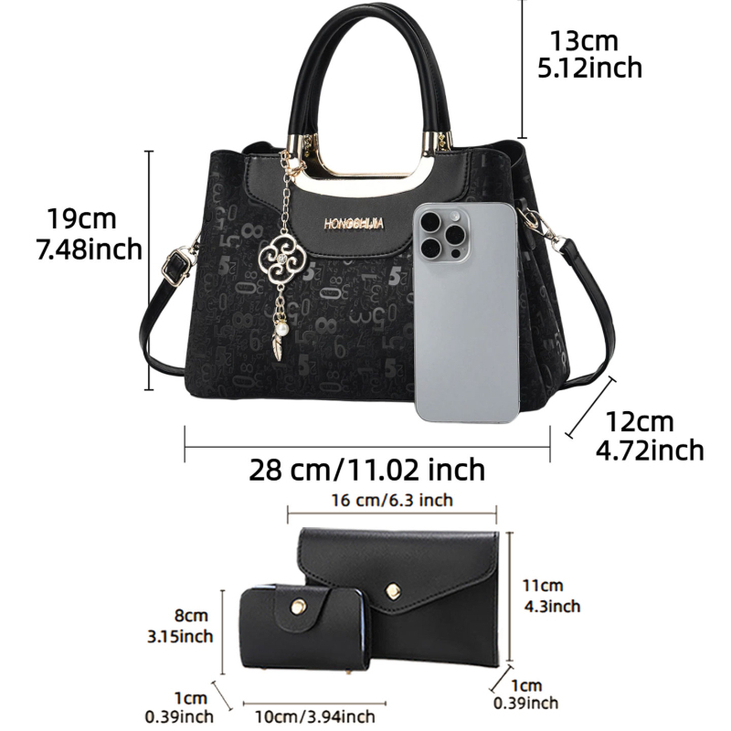 3피스 패션 여성용 핸드백 세트, 여성용 가벼운 럭셔리 - Women Bags Crossbody 리뷰 및 가격