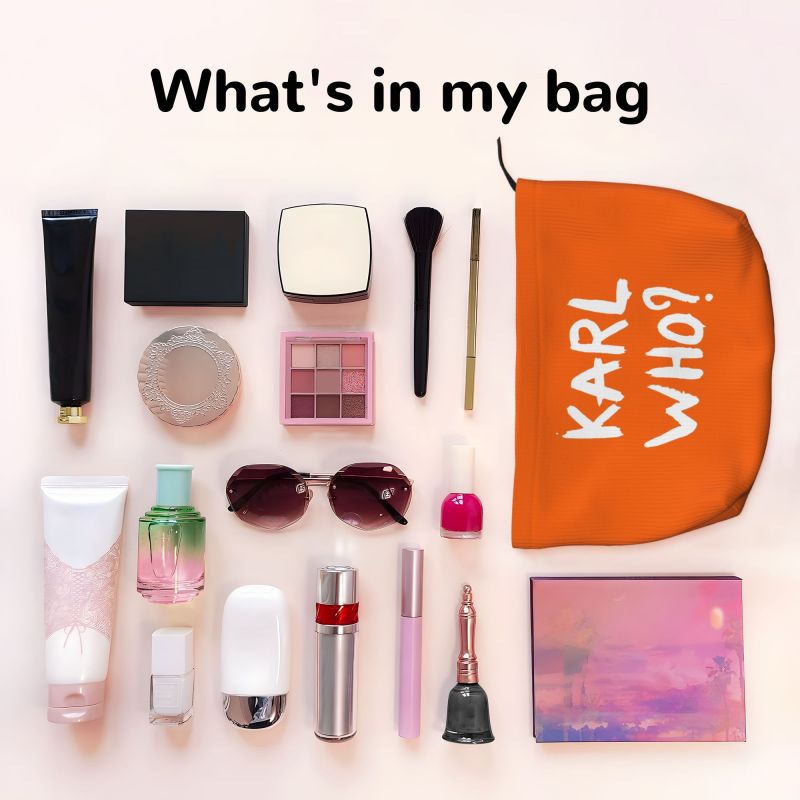 칼 후 슬로건 메이크업 가방 여성용 휴대용 경량 코듀로 - Women'S Karl Bags 리뷰 및 가격