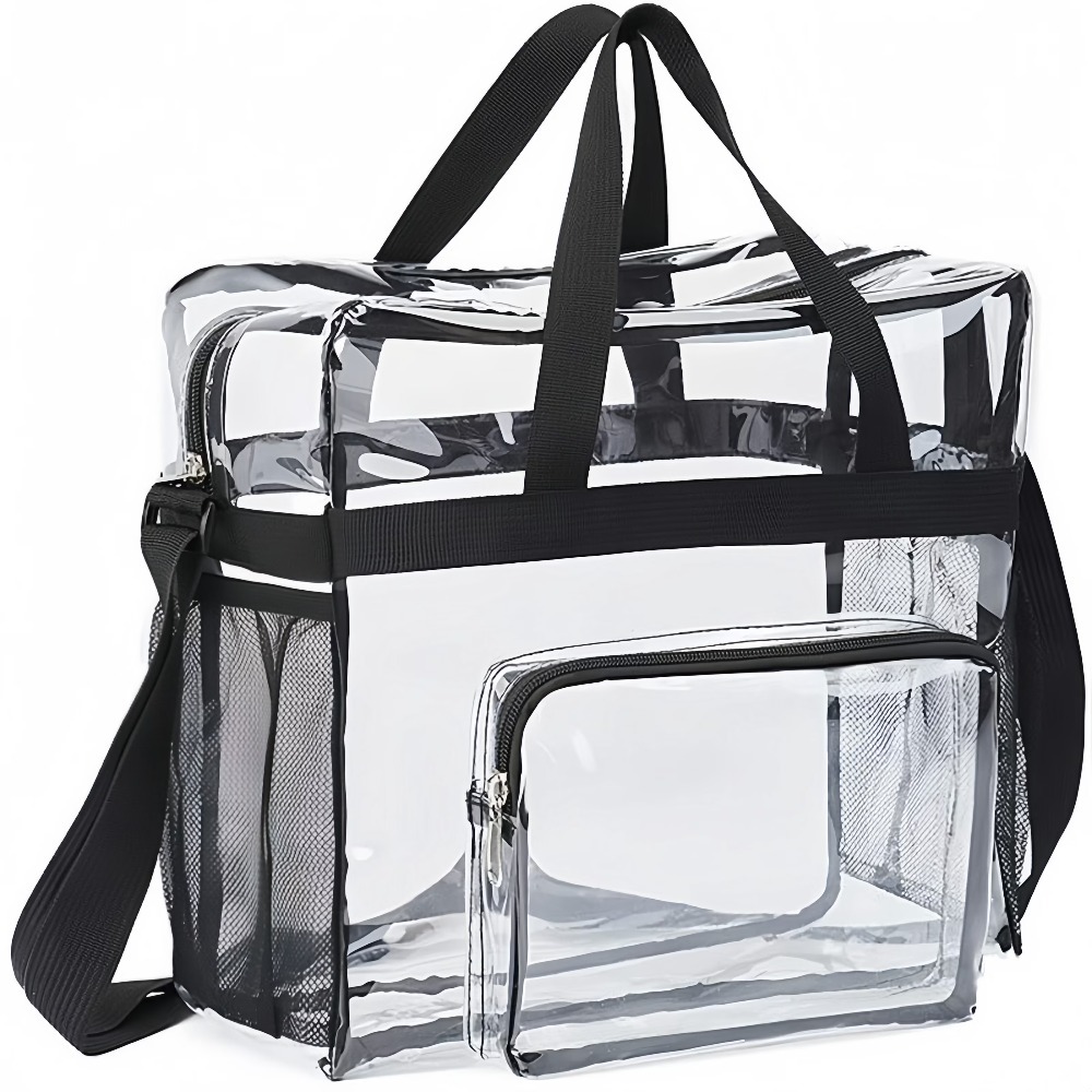 투명 토트백, 튼튼한 플라스틱 소재, 지퍼 포켓 포함, - Women'S Bags Cross Body 리뷰 및 가격