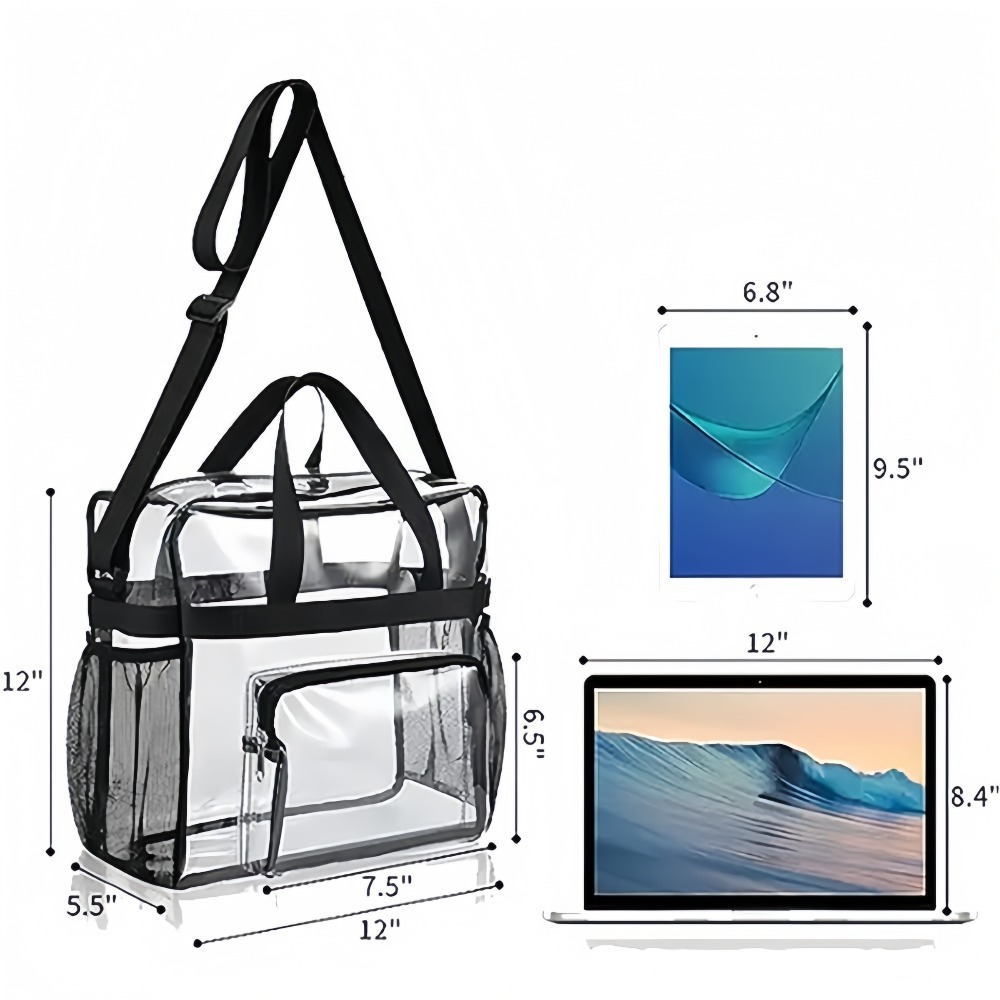 투명 토트백, 튼튼한 플라스틱 소재, 지퍼 포켓 포함, - Women'S Bags Cross Body 리뷰 및 가격