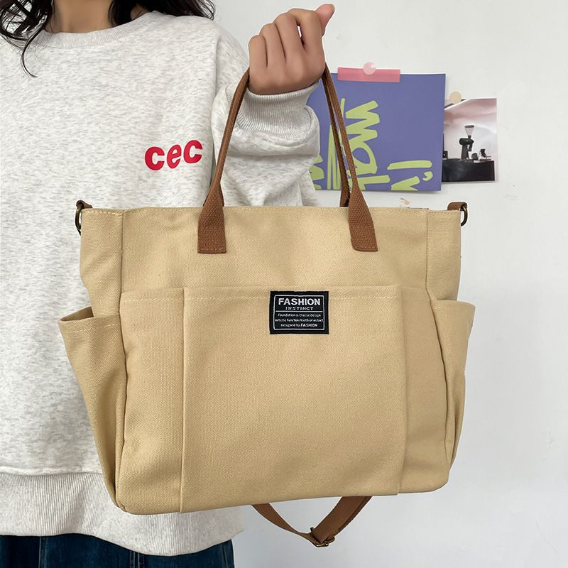 여성용 대형 캔버스 토트백, 미니멀리스트 워크백 - 넓 - Women'S Bags Cross Body 리뷰 및 가격
