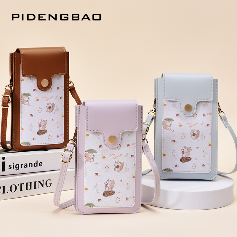 새로운 귀여운 다람쥐 패턴 터치 스크린 여성 크로스 바 - Women Bags New 리뷰 및 가격