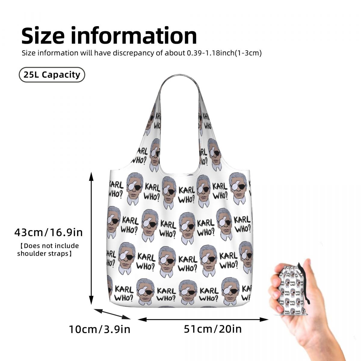 Karl Who 쇼핑 토트백 캔버스 대용량 숄더백 여성 - Women'S Karl Bags 리뷰 및 가격