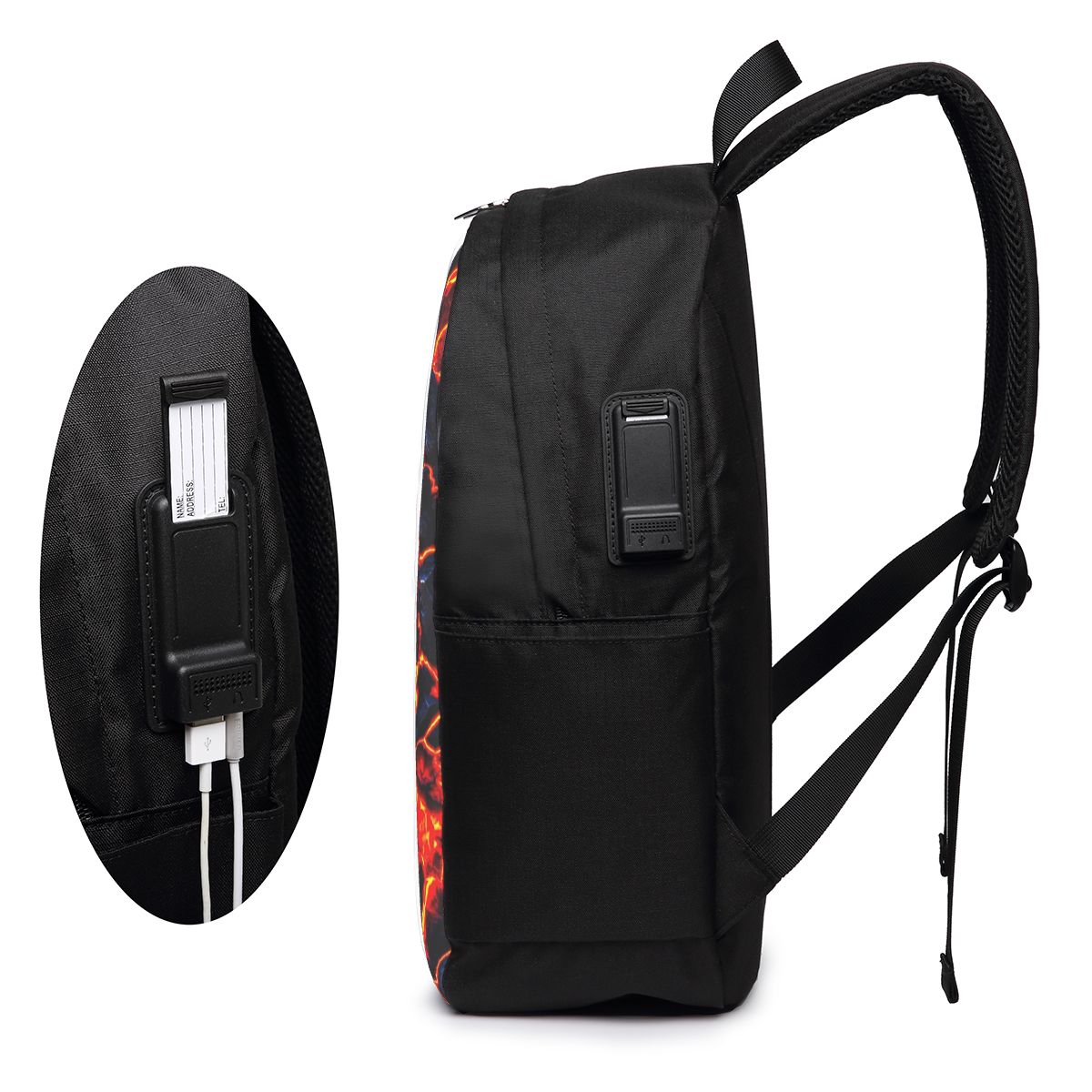 마그마 화산 용암 화재 배낭 여행 노트북 가방 컴퓨터  - Women Bags For College 리뷰 및 가격