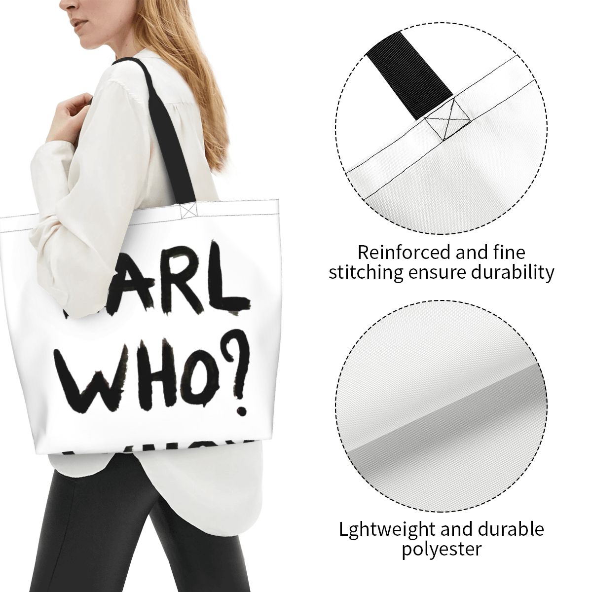 맞춤형 Karl Who 식료품 쇼핑 토트백, 여성 패션 - Women'S Karl Bags 리뷰 및 가격