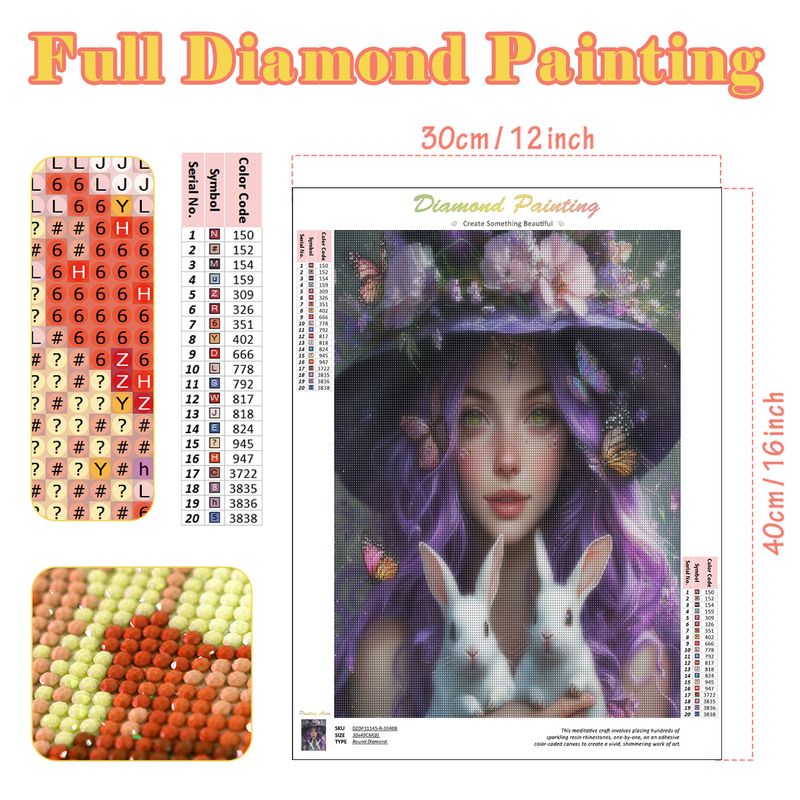 포토커스텀 5D DIY 다이아몬드 페인팅 토끼와 여자  - Women Bags Pictures 리뷰 및 가격