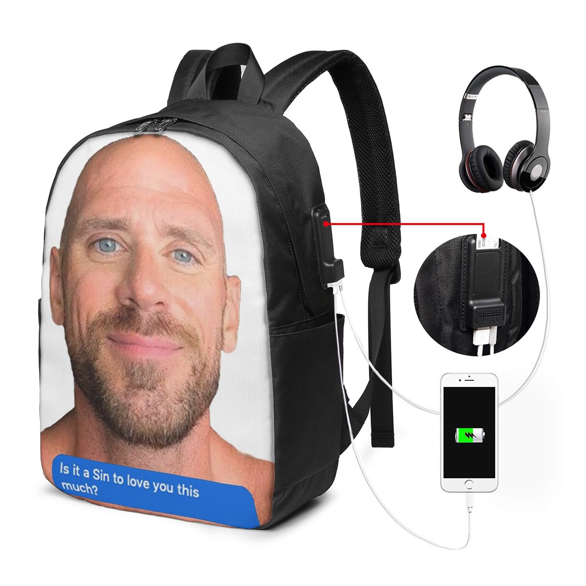 Johnny Sins Flirty Text Bubble - Women'S Bags Travel 리뷰 및 가격