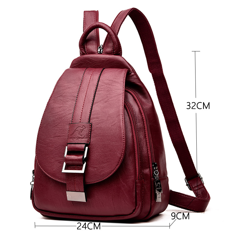디자이너 여성용 가죽 백팩, 십대 소녀용 학교 가방,  - Women'S Bags Everyday 리뷰 및 가격