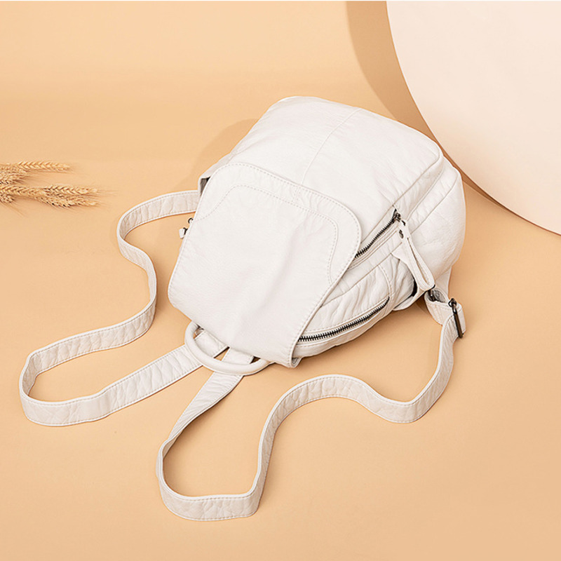 여성용 배낭 화이트 워싱 가죽 배낭, 십대 소녀용 소형 - Women'S Bags Everyday 리뷰 및 가격