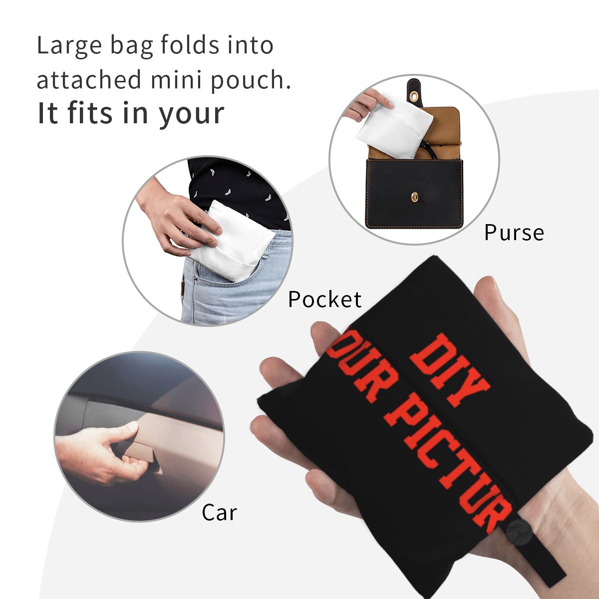 재사용 가능한 DIY 그림 쇼핑백, 식료품 접이식 맞춤 - Women Bags Pictures 리뷰 및 가격
