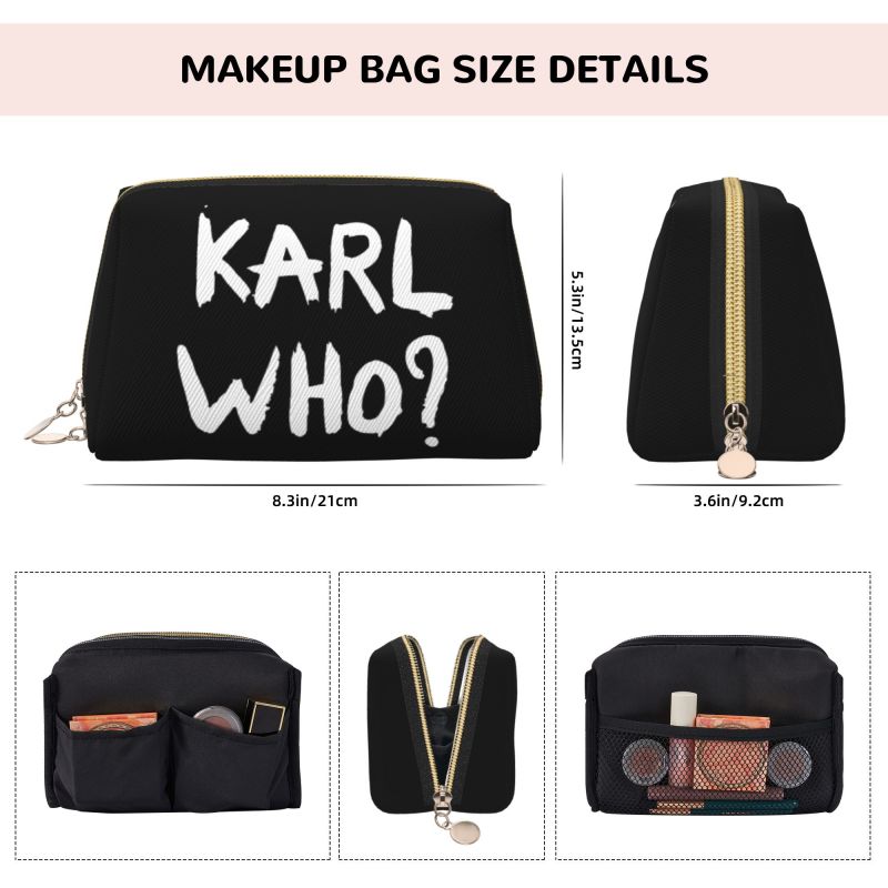 칼 프린트 가죽 메이크업 가방 접이식 방수 여행용 보관 - Women'S Karl Bags 리뷰 및 가격