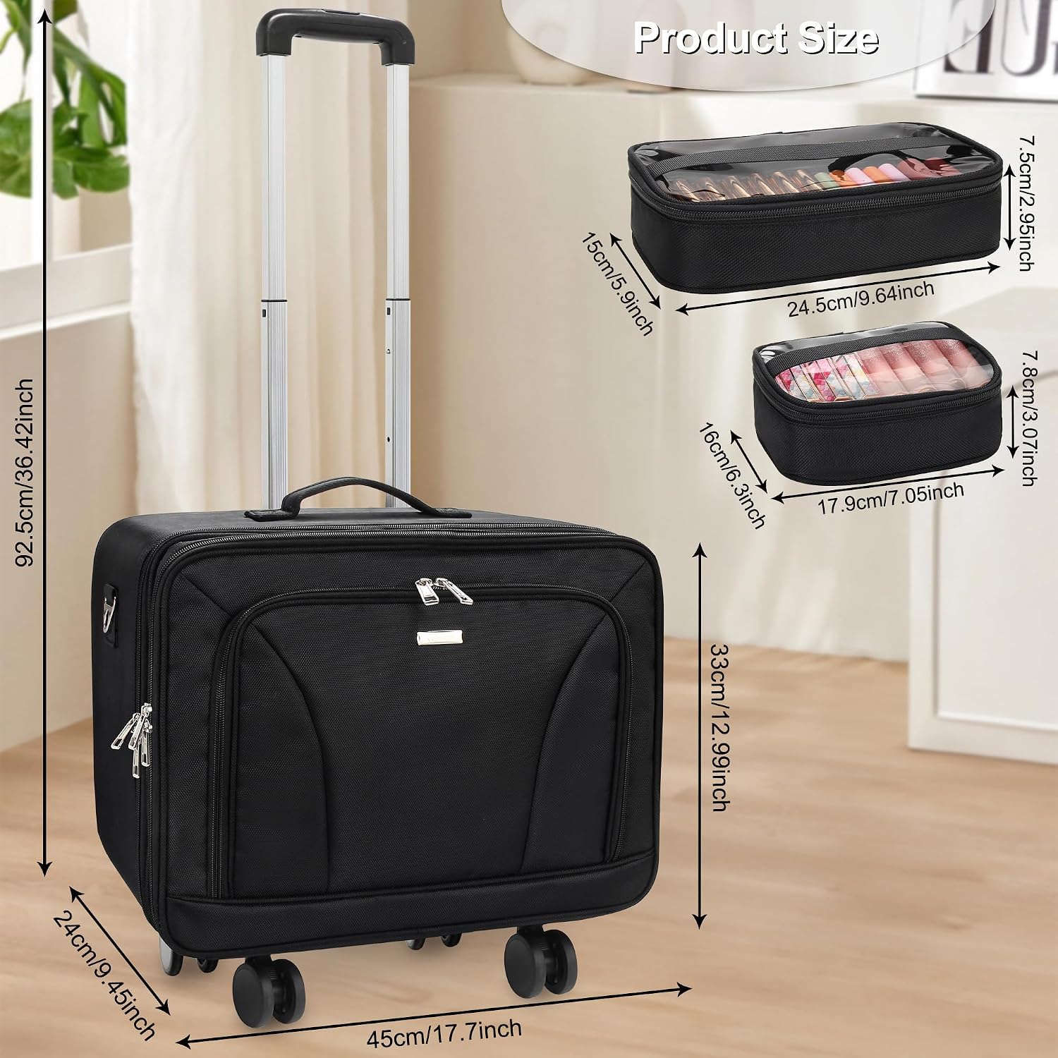 특대형 360도 회전식 메이크업 여행용 트레인 케이스  - Women'S Bags Travel 리뷰 및 가격