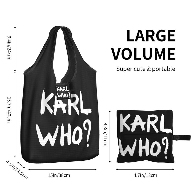 칼 후 슬로건 식료품 쇼핑백 여성용 휴대용 쇼퍼 숄더  - Women'S Karl Bags 리뷰 및 가격