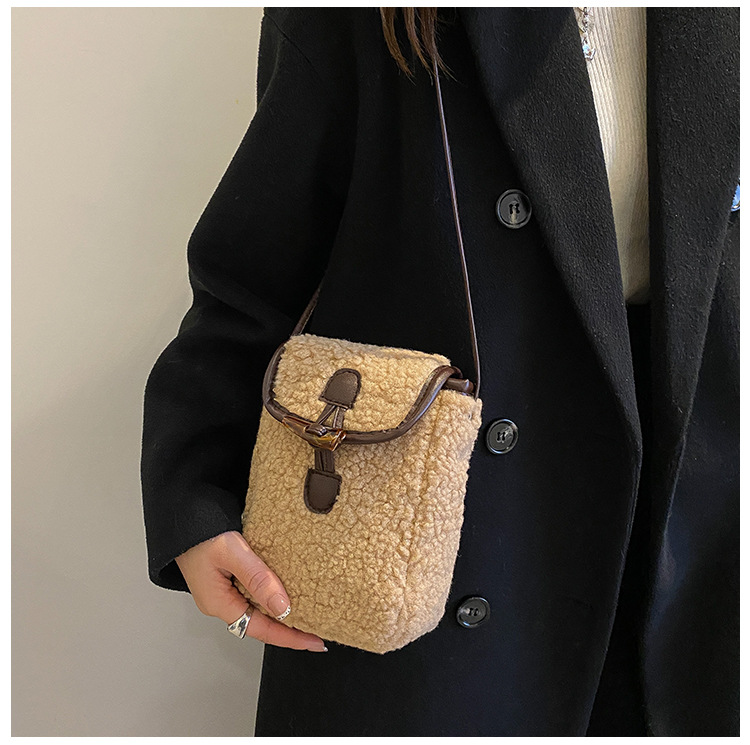 패션 겨울 양털 핸드폰 가방 달콤하고 사랑스러운 휴대용 - Women'S Bags Cross Body 리뷰 및 가격