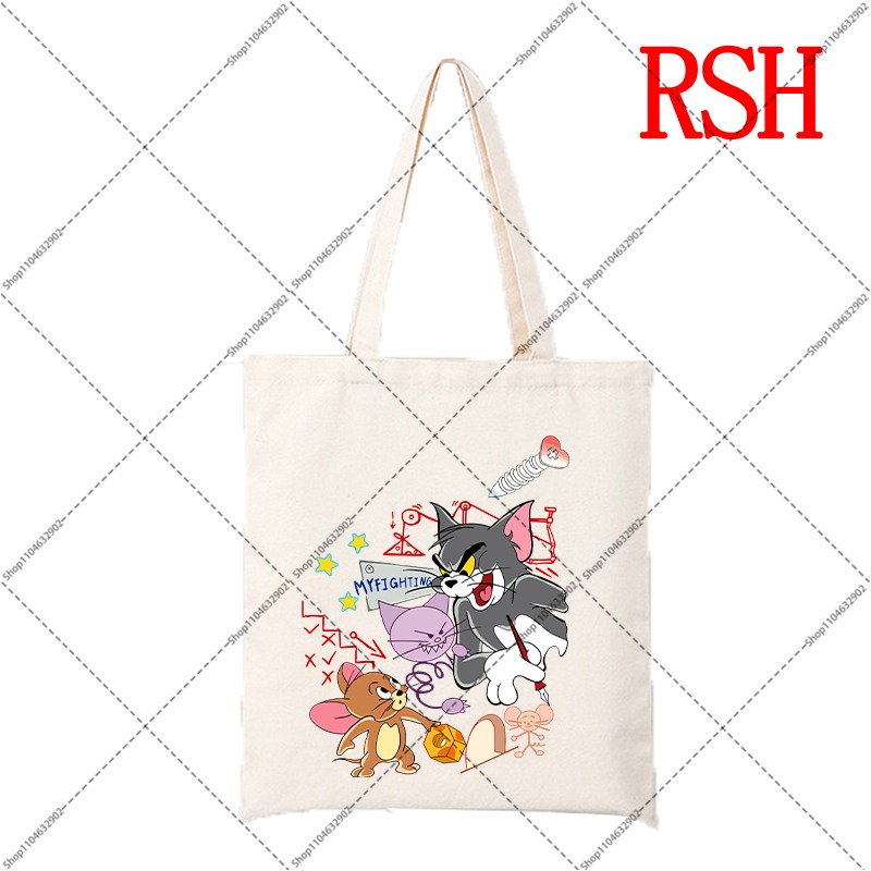 톰과 제리 귀여운 캔버스 가방 여성 남성 야외 휴대용  - Women'S Xl Bags 리뷰 및 가격