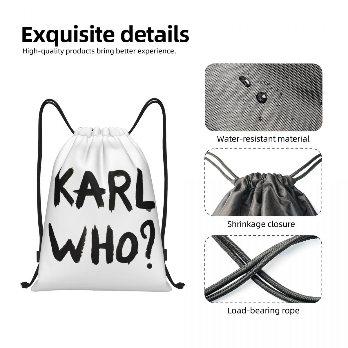 맞춤형 Karl Who 드로스트링 백, 쇼핑 요가 백팩 - Women'S Karl Bags 리뷰 및 가격