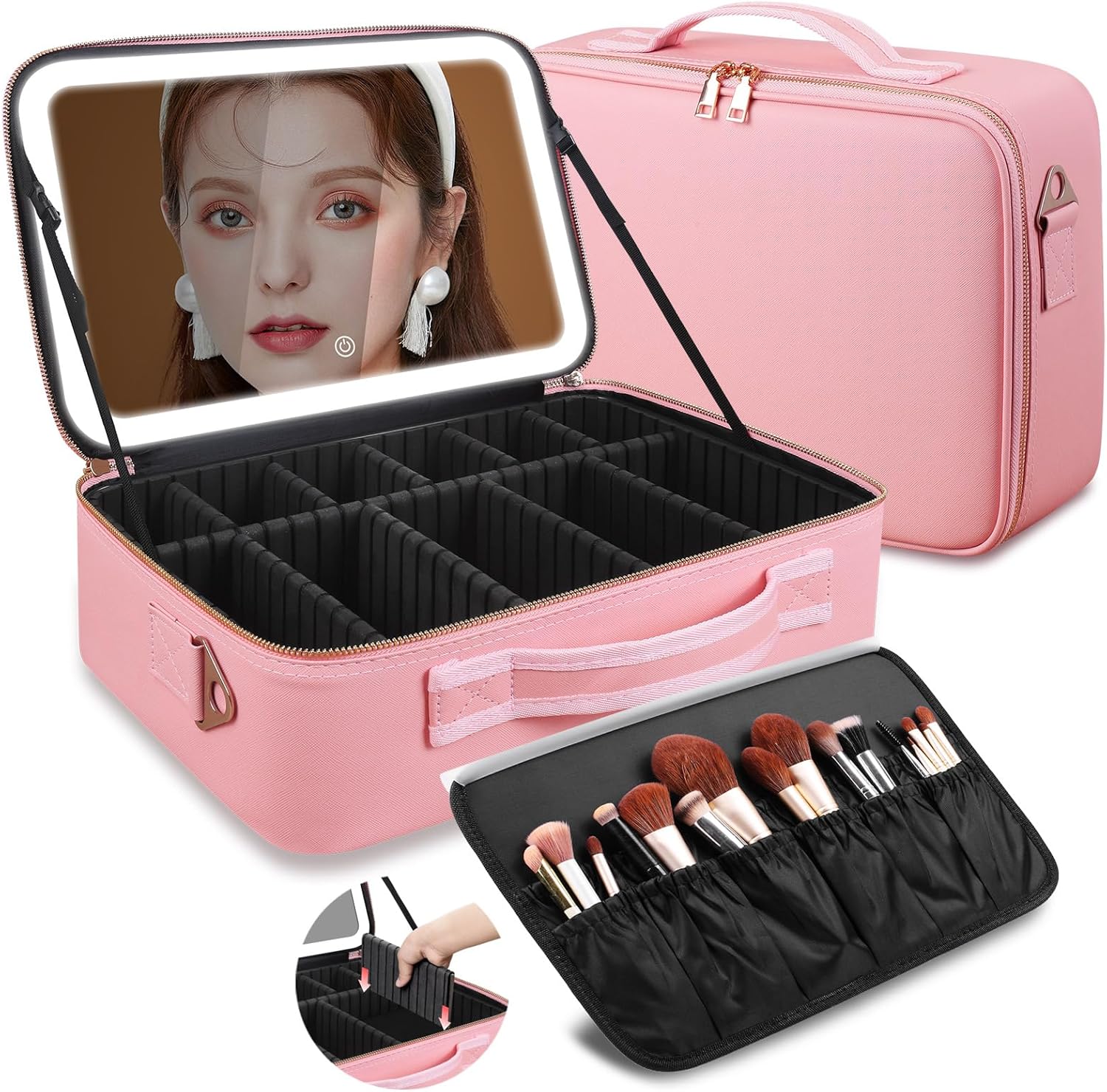 대용량 메이크업 가방 15''X11'' LED 거울 3 - Women'S Xl Bags 리뷰 및 가격
