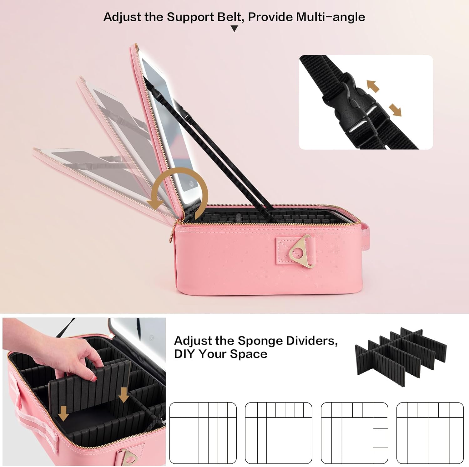 대용량 메이크업 가방 15''X11'' LED 거울 3 - Women'S Xl Bags 리뷰 및 가격